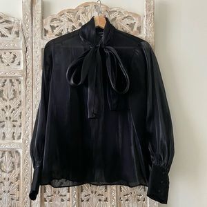 Alfani Bow Organza Blouse